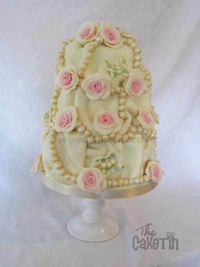 White Choccy Wedding Cake - Cake by The Cake Tin