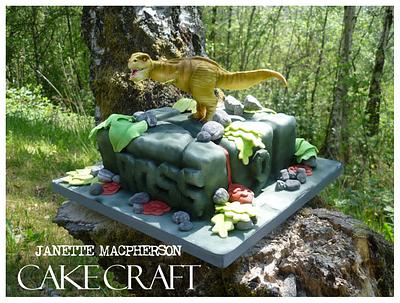 T-Rex dinosaur Birthday cake - Cake by Janette MacPherson Cake Craft