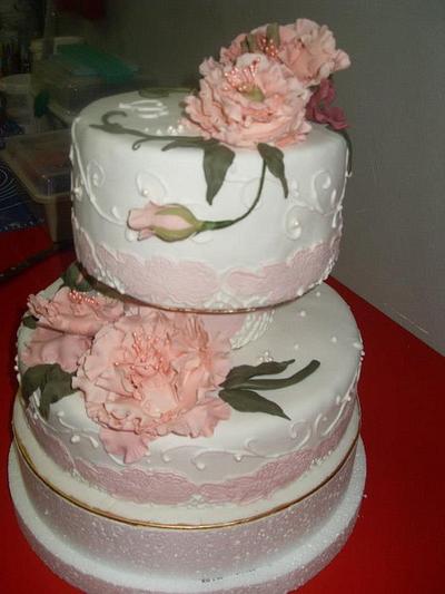 2 tier wedding cake - Cake by sjewel