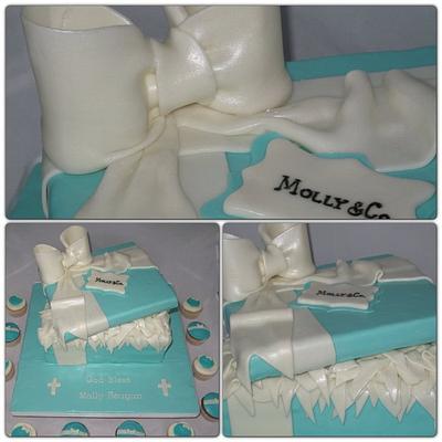 Tiffany box Communion Cake - Cake by Jolirose Cake Shop