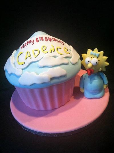 Maggie SImpson Giant Cupcake - Cake by Symphony in Sugar