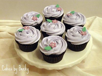 Lavender Rosette Cupcakes - Cake by Becky Pendergraft