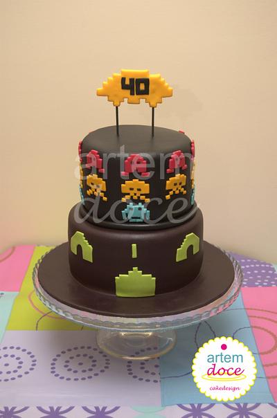 Space Invaders Cake - Cake by Margarida Guerreiro