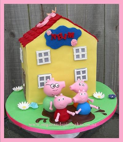 Peppa Pig House Cake ~ - Cake by Mel_SugarandSpiceCakes