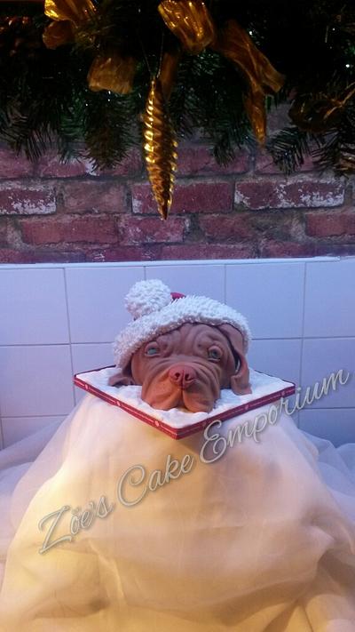 Christmas Dog - Cake by ZoesCakeEmporium