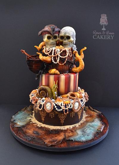 Dead pirates wedding cake! - Cake by Karen Keaney