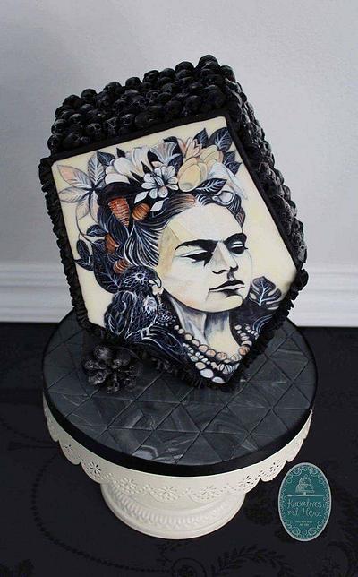 Frida Kahlo Cake# Sugar Skull Bakers#Mexico#handpainted  - Cake by Heike Darmstädter