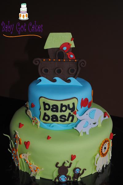 Noah's Ark Baby Shower - Cake by Baby Got Cakes