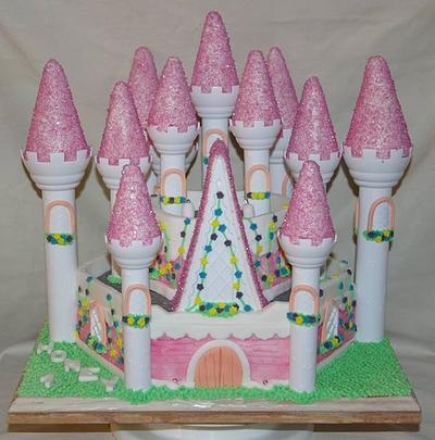 led light up princess castle - Cake by joe duff
