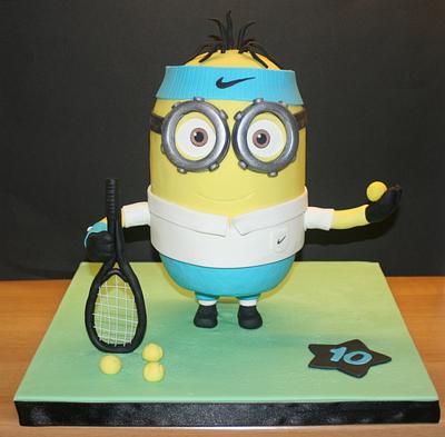 Tennis player Minion - Cake by WhenEffieDecidedToBake
