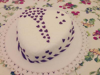 Purple Heart Cake - Cake by Donna_Sweet_Donna