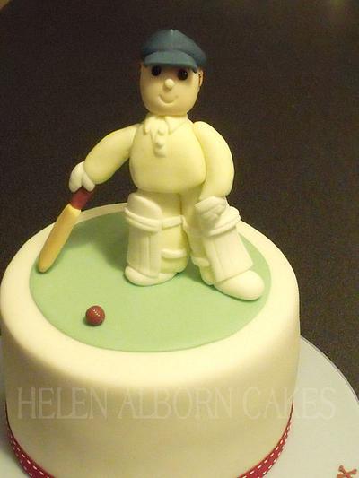 The cricketer - Cake by Helen Alborn  