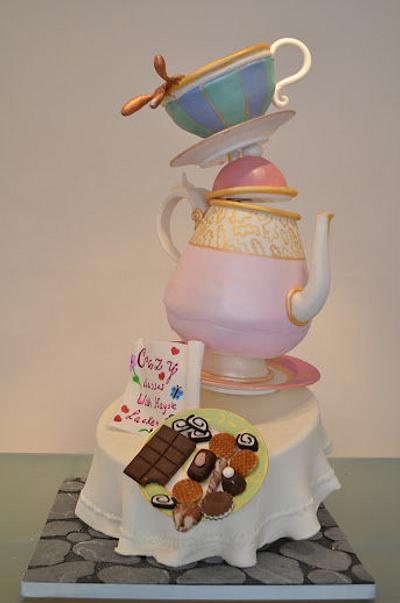 teapot balance cake - Cake by deborah de jong