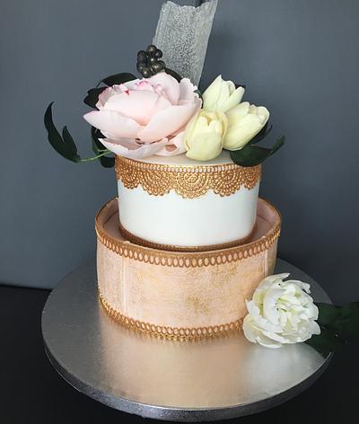 cake for 50th birthday  - Cake by Kvety na tortu