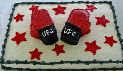 UFC Boxing Glove Buttercream cake - Cake by Nancys Fancys Cakes & Catering (Nancy Goolsby)
