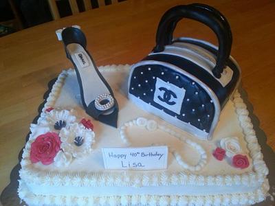 Chanel Purse and Shoe Cake - Cake by Patty's Cake Designs