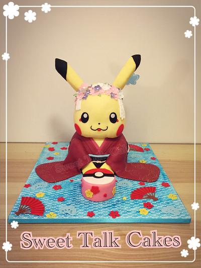 Pikachu in Kimono - Cake by Vancouver Sugar Arts