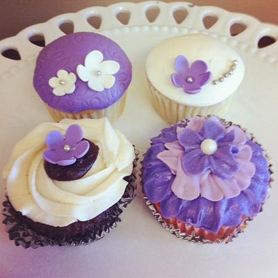 Purple Rehearsal Dinner Cupcakes - Cake by Stephanie