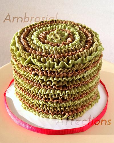 Camouflage Ruffle Cake - Cake by AmbrosialAffections