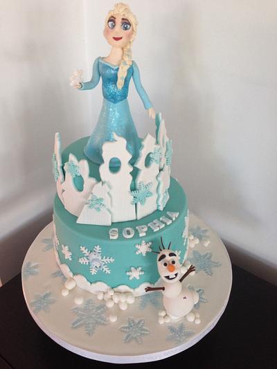 Frozen theme cake - Cake by Oh Crumbs