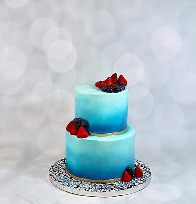 Blue ombré cake - Cake by soods