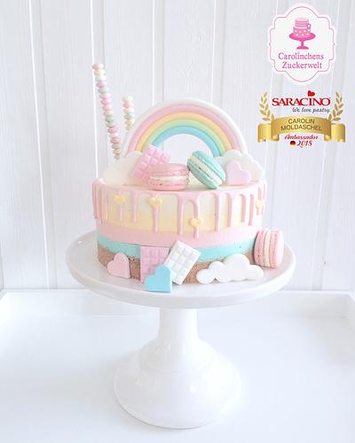 💕 Rainbow - Amarettini - no bake - Cheese - Dripcake 💕 - Cake by Carolinchens Zuckerwelt 