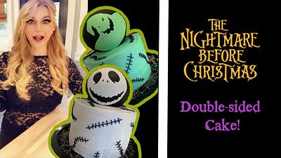 JACK AND OOGIE BOOGIE DOUBLE-SIDED CAKE! - Cake by Miss Trendy Treats