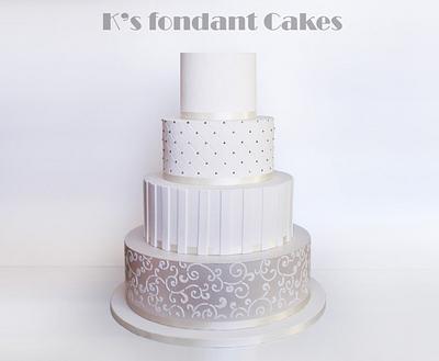 Vintage Wedding cake - Cake by K's fondant Cakes