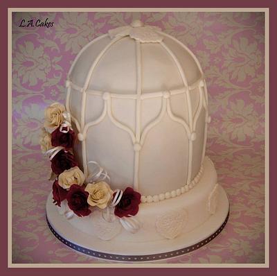 Vintage Birdcage Wedding Cake - Cake by Laura Young