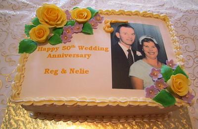 50th Wedding Anniversary Cake - Cake by Michelle