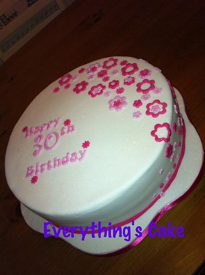 pink flowers - Cake by Everything's Cake
