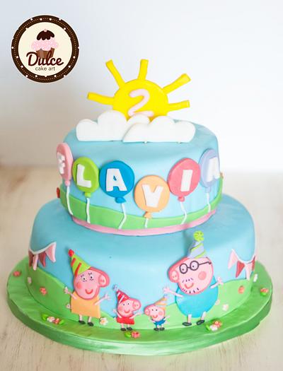 Peppa Pig Birthday Cake - Cake by Dulce Cake Art