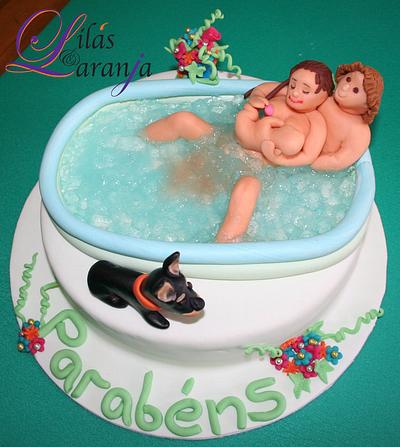 Water Birth - Cake by Lilas e Laranja (by Teresa de Gruyter)