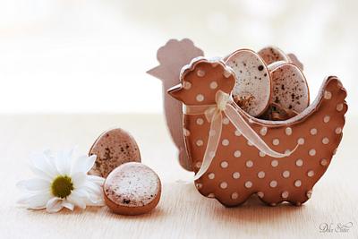 Easter Hen Cookie Box - Cake by Dolce Sentire