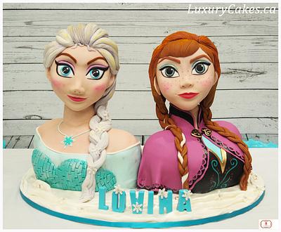 3D Elsa and Anna cake - Cake by Sobi Thiru