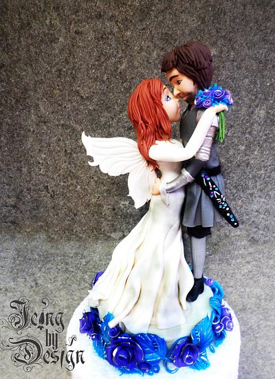 Fairy and Knight bride and groom - Cake by Jennifer