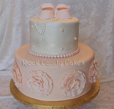 Vintage Baby Shower Cake - Cake by Rock Candy Cakes