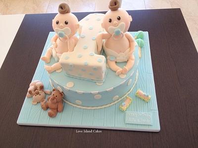 twins first birthday - Cake by Jackie
