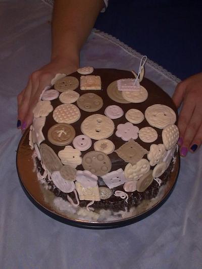 buttons cake - Cake by erica