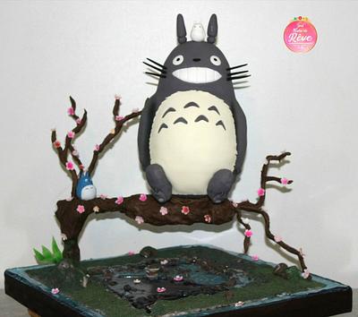 Totoro Gravity cake - Cake by Brenda Salcedo Cake Artist