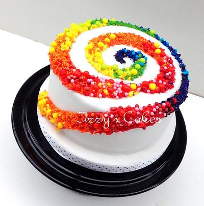 Rainbow swirl  - Cake by The Rosehip Bakery