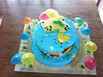 Beach cake  - Cake by CupClod Cake Design