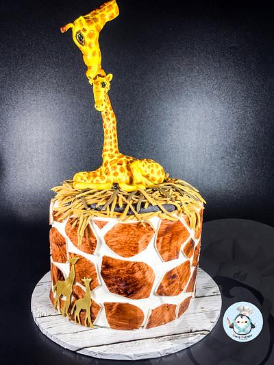 Mommy little giraffe - Cake by DixieDelight by Lusie Lioe