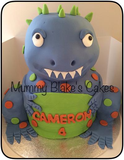 3D sitting dinosaur - Cake by Mummyblakescakes