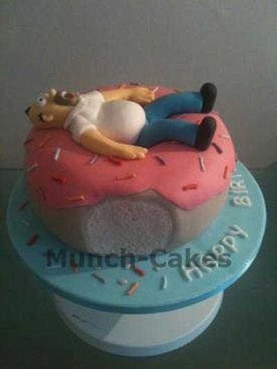 Homer Simpson/Doughnut Cake - Cake by MunchCakes