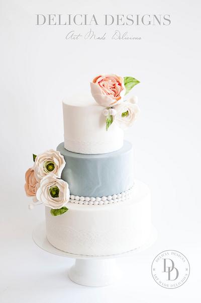 Elegant Marble Wedding Cake - Cake by Delicia Designs