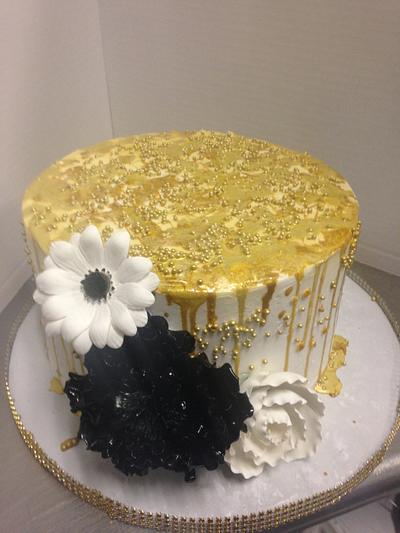Gold Drippings - Cake by KoffeeKupBakery