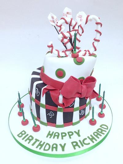 30th Topsy Turvy Darts Cakes - Cake by Claire Lawrence