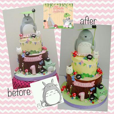 Totoro - Cake by Astried