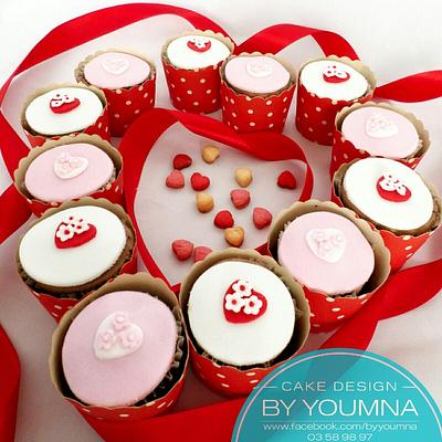 Valentine cupcakes  - Cake by Cake design by youmna 